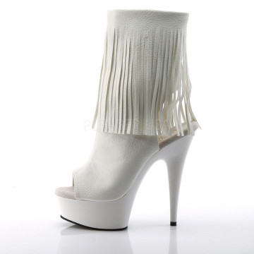 Pleaser DELIGHT-1019 Wht Faux Leather/Wht