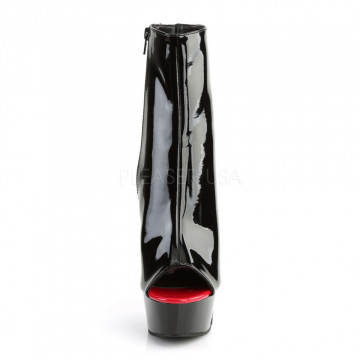 Pleaser DELIGHT-1025 Blk-Red Pat/Blk