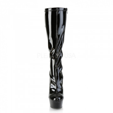 Pleaser DELIGHT-2029 Blk Str. Pat/Blk
