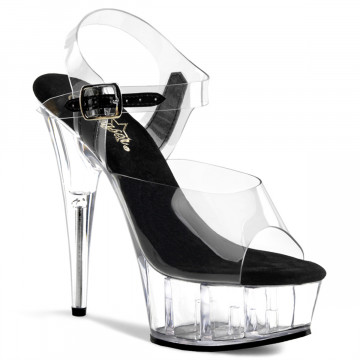 Pleaser DELIGHT-608 Clr-Blk/Clr