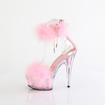 Pleaser DELIGHT-624F Clr-B. Pink Fur/M