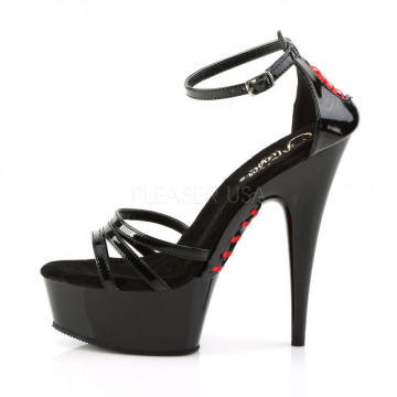 Pleaser DELIGHT-662 Blk Pat/Blk