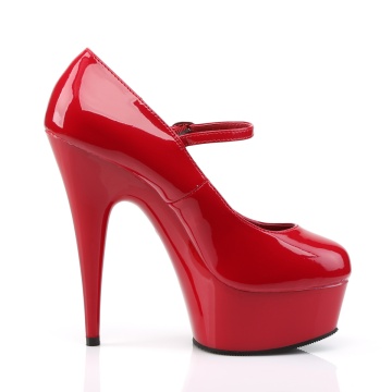 Pleaser DELIGHT-687 Red/Red