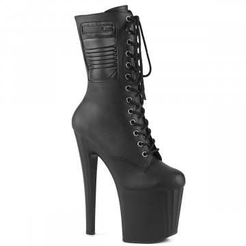 Pleaser ENCHANT-1040PK Blk Faux Le/Blk Matte