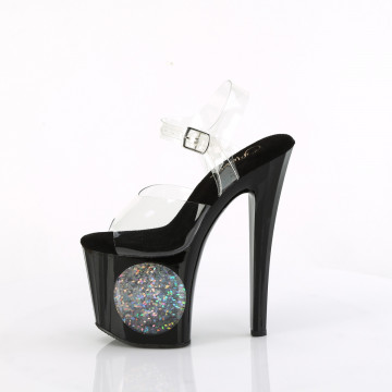 vista laterale sandali pleaser enchamt 708