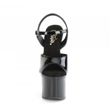 Pleaser ESTEEM-709 Blk Pat/Blk