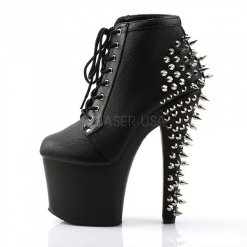 Pleaser FEARLESS-700-28 Blk Faux Leather/Blk Matte