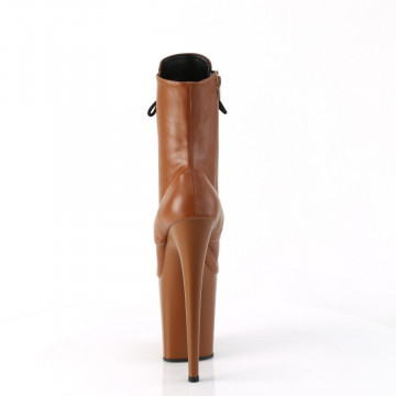 Pleaser FLAMINGO-1020 Caramel Faux Leather/Caramel Matte