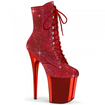 Pleaser FLAMINGO-1020CHRS Red RS/Red Chrome