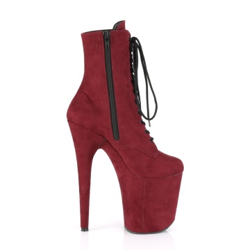 Pleaser FLAMINGO-1020FS Burgundy Faux Suede/Burgundy Faux Suede