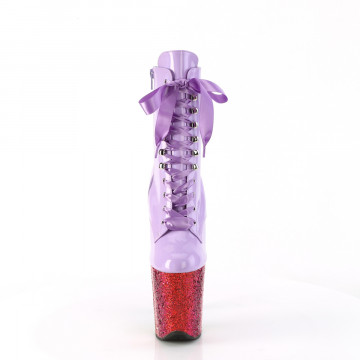 Pleaser FLAMINGO-1020HG Lavender Holo Pat/Rainbow Glitter