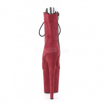 Pleaser FLAMINGO-1021FS Burgundy Faux Suede/Burgundy Faux Suede
