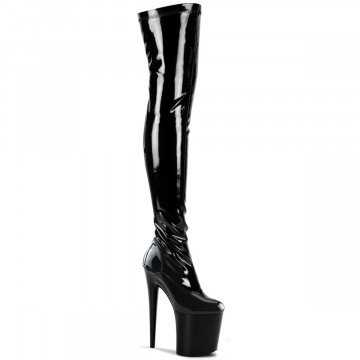 Pleaser FLAMINGO-3000 Blk Str Pat/Blk