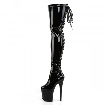 Pleaser FLAMINGO-3063 Blk Str Pat/Blk