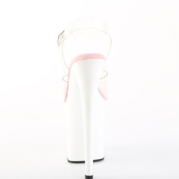 Pleaser FLAMINGO-808 Clr-B. Pink/Wht