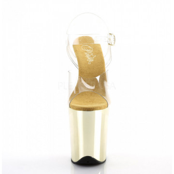 Pleaser FLAMINGO-808 Clr/Gold Chrome