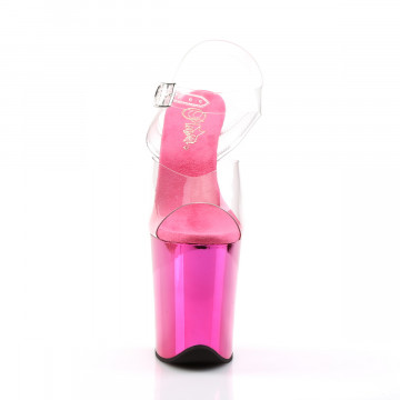 Pleaser FLAMINGO-808 Clr/H. Pink Chrome