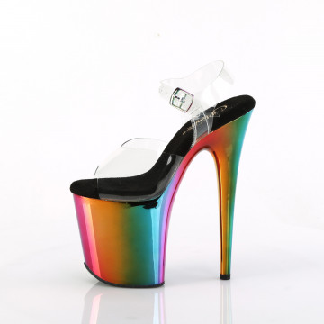 Pleaser FLAMINGO-808RC Clr/Rainbow Chrome