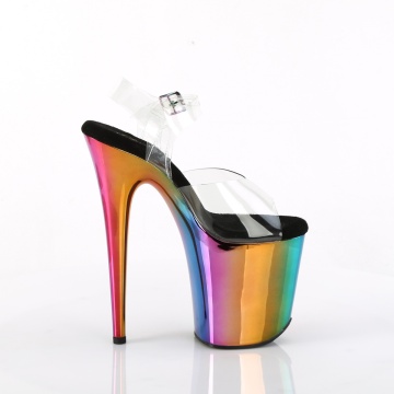 Pleaser FLAMINGO-808RC Clr/Rainbow Chrome