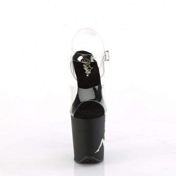 Pleaser FLAMINGO-808TGRS Clr/Blk-AB Slv