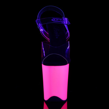 Pleaser FLAMINGO-808UV Clr/Neon Pink