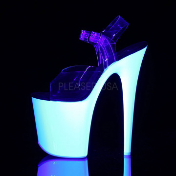 Pleaser FLAMINGO-808UV Clr/Neon Wht