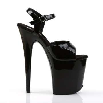 Pleaser FLAMINGO-809 Blk Pat/Blk