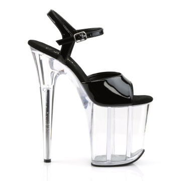 Pleaser FLAMINGO-809 Blk Pat/Clr