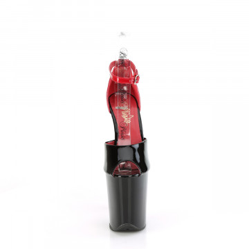 Pleaser FLAMINGO-868 Blk-Red Pat/Blk Red