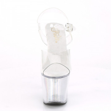 Pleaser FLASHDANCE-708SCH Clr/Slv Hologram