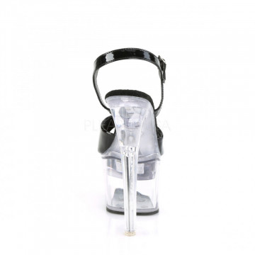 Pleaser FLASHDANCE-709 Blk Pat/Clr