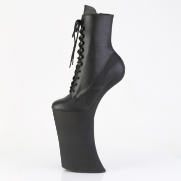 Pleaser FORBIDDEN-1020 Blk Faux Leather/Blk Matte