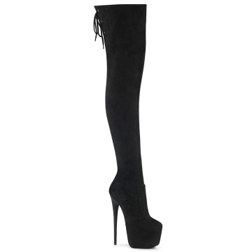 Pleaser JUBILANT-3007FS Blk Faux Suede