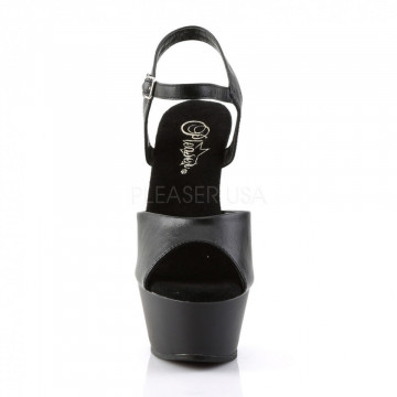 Pleaser KISS-209 Blk Faux Leather/Blk Matte