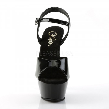 Pleaser KISS-209 Blk Pat/Blk Subito 9us 39eu