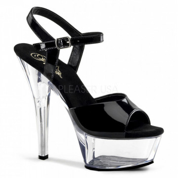 Pleaser KISS-209 Blk Pat/Clr
