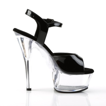 Pleaser KISS-209 Blk Pat/Clr