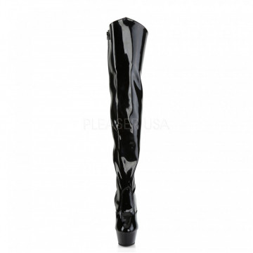 Pleaser KISS-3010 Blk Pat/Blk