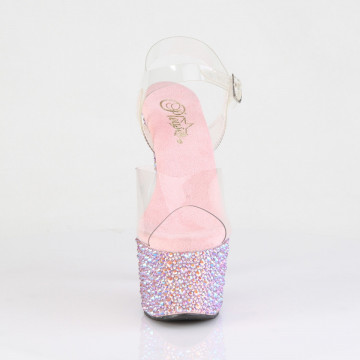 Sandali Exotic Pleaser BEJEWELED-708MS Clr/B. Pink Multi RS