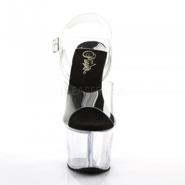 Pleaser SKY-308 Clr-Blk/Clr