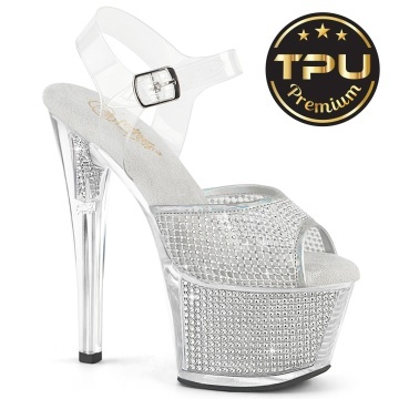 Pleaser SKY-308PREM-RSNT Clr TPU-Slv RS/Slv SRS