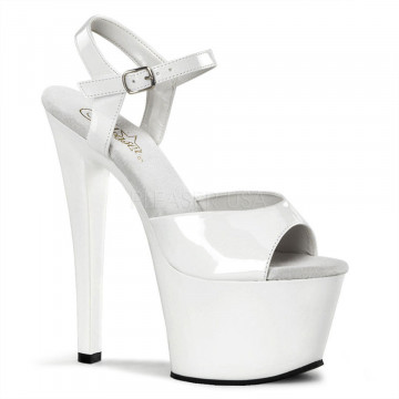 Pleaser SKY-309 Wht Pat/Wht