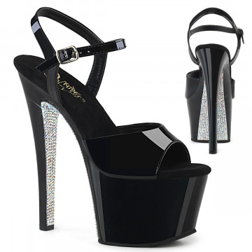 Pleaser SKY-309CRS Blk/Blk-Slv AB RSTN