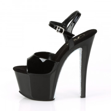 Pleaser SKY-309CRS Blk/Blk-Slv AB RSTN