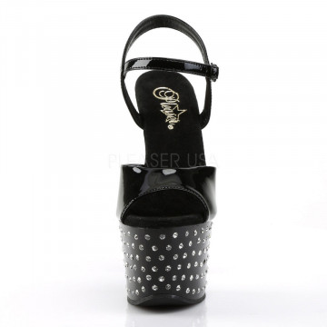 Pleaser STARDUST-709 Blk Pat/Blk