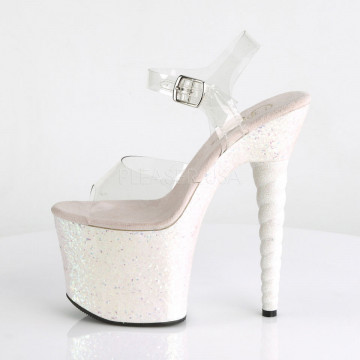 Pleaser UNICORN-708LG Clr/Opal Multi Glitter
