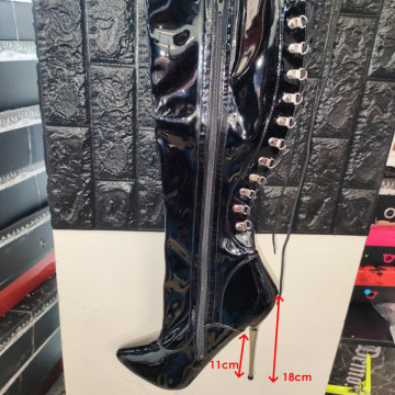 Stivale UNICO Dagger 3063 numero 14us 44eu Devious Nero lucido - Img 3