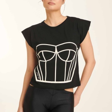 SUPREME CORSET T-SHIRT BLACK Paradise Chick