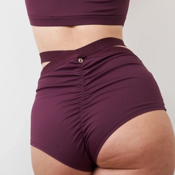 Tara High Waist - Strappy Scrunch High Waist Bottoms Mulberry Subito