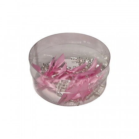 Set 25 cruciulite botez fundita roz si cutie cadou Denikos® CB-09 - Img 3